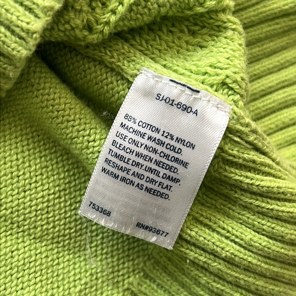 St. John’s Bay size small bright green sweater. - Picture 3 of 3